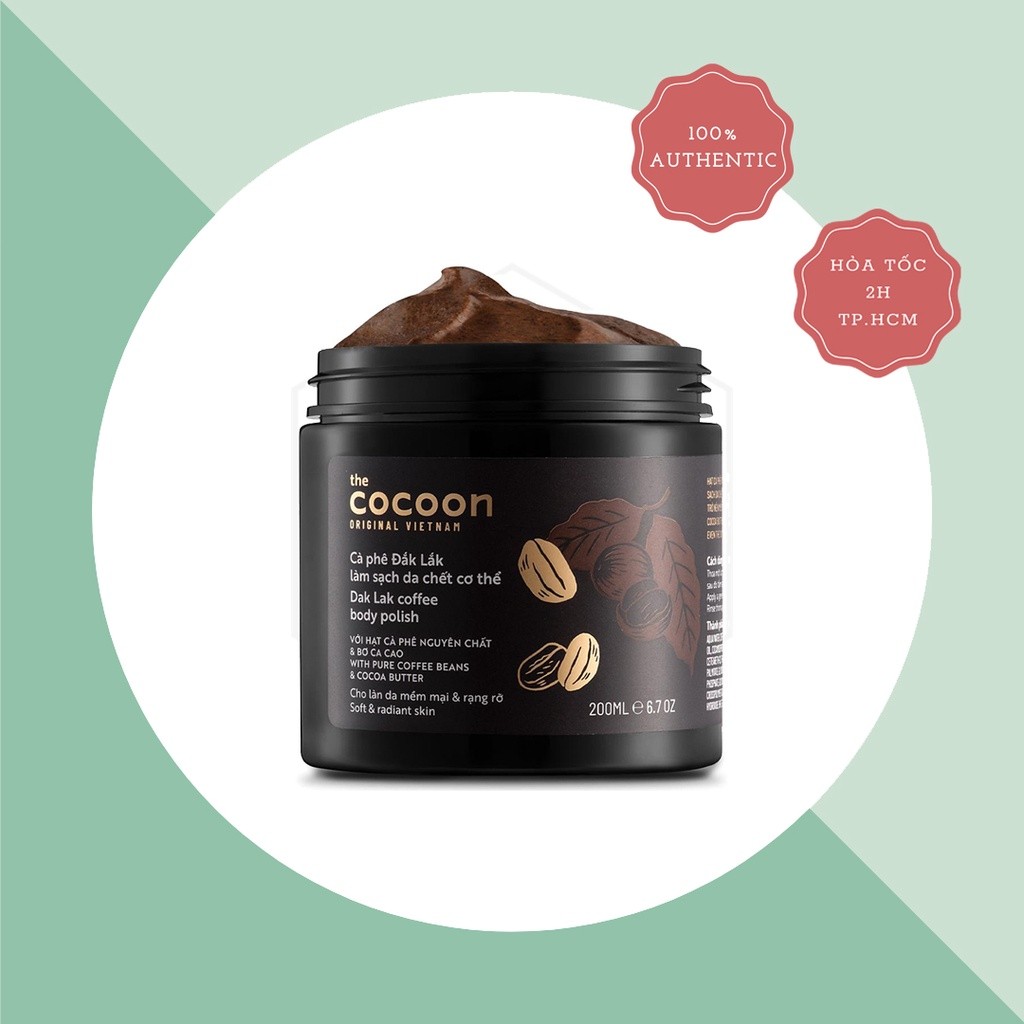 Tẩy Tế Bào Chết Toàn Thân Cocoon Dak Lak Coffee Body Polish - 200ml